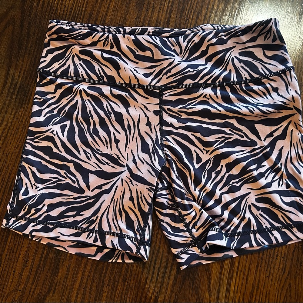 Zebra Print Women's Athletic Shorts